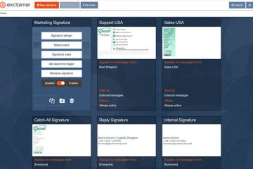 Rules & Central Management Create multiple signatures, apply rules to who gets which signature within minutes. One for marketing, one for sales...
