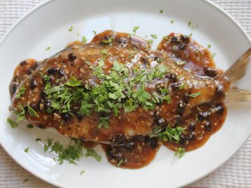 Steamed Whole Fish With Spicy Black Bean Sauce