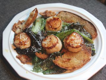 Caesar Salad with Seared Scallops