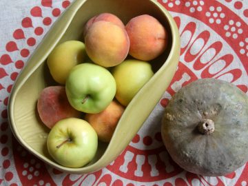 Apples, Peaches, Pumpkin Pie