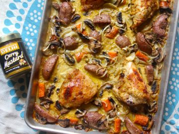 Coconut Curry Mustard Sheet Pan Chicken (And A Giveaway!)