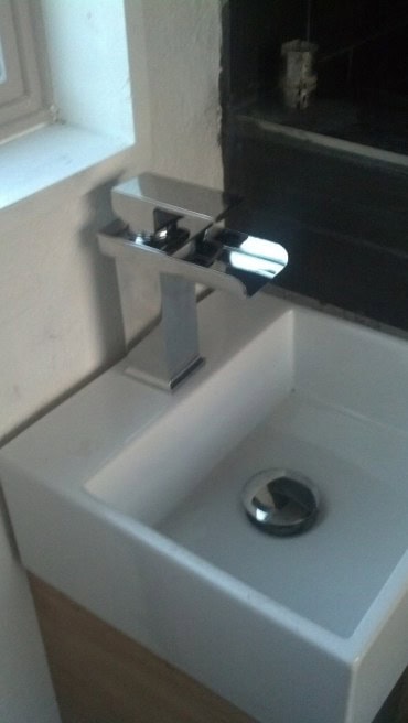 Bathroom sink is in!