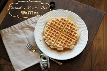 coconut and vanilla waffles