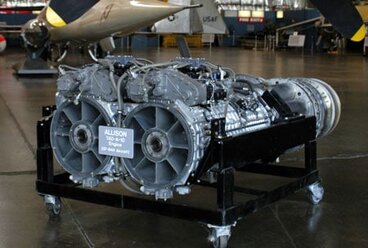 Convair R3Y Allison T40 turboprop motor - flyvere.dk