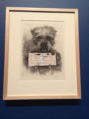 This was neat. From Paris after one of the first national dog shows and the inscription asked people to be kind to the needy