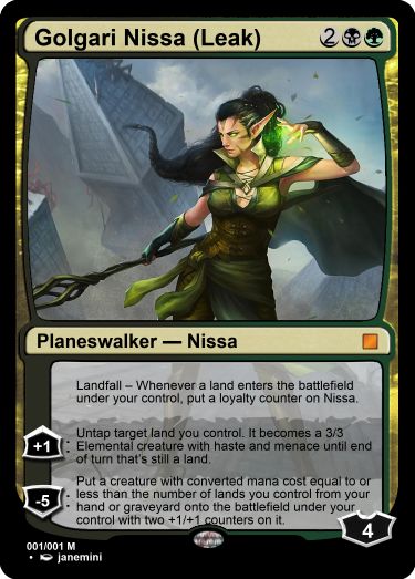 Zendikar Rising Spoilers Golgari Nissa Leak
