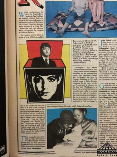 From the June 2, 1977, issue of Rolling Stone: