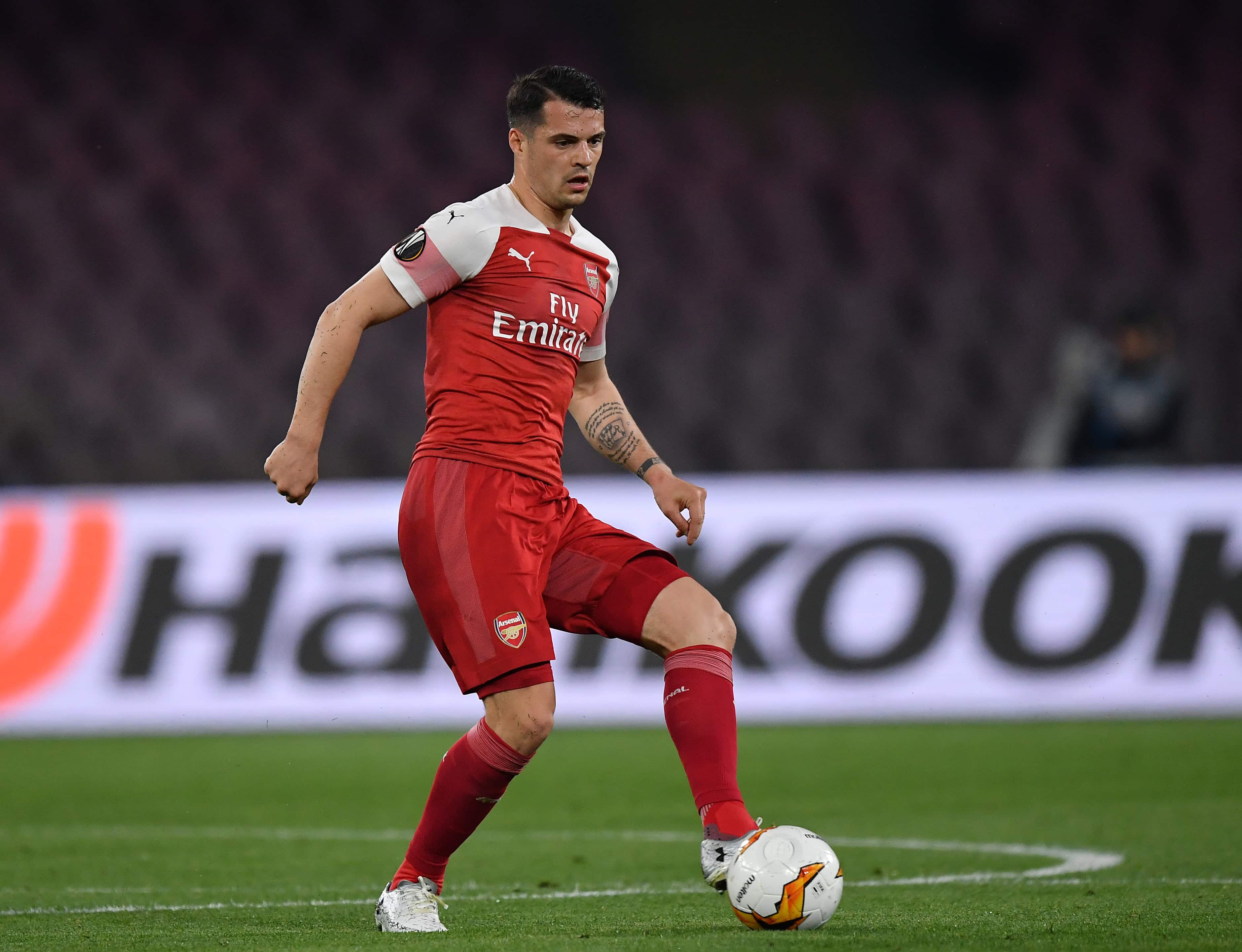 Xhaka was a dominant force in midfield. (Photo courtesy: AFP/Getty)