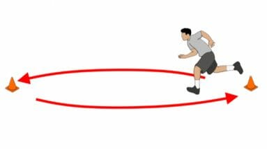 Football Cone Conditioning Drill