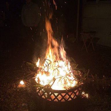Our tradition of burning Christmas trees