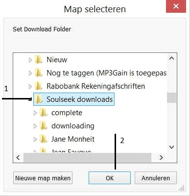 map selecteren