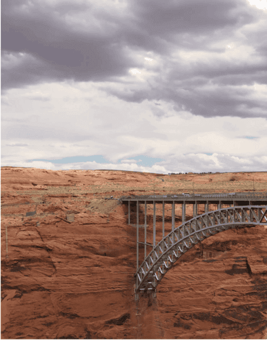 scenic view of bridge in Glen Canyon National Recreational Area