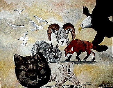 Native north American animals that I painted until I got tired of painting them