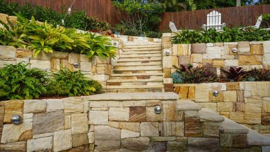 sandstone garden wall