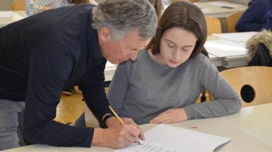 Kalligrafiekurs an den BWS