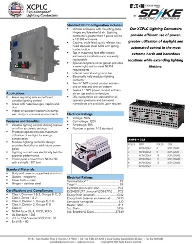 Xcplc Explosion Proof Lighting Contactors Spike Controls