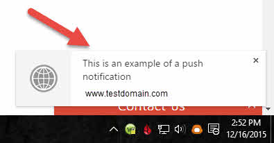 Push notification example in Chrome
