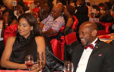 Hon. Lisa Hanna (left) and Rt. Hon. Dr. Denzil L. Douglas