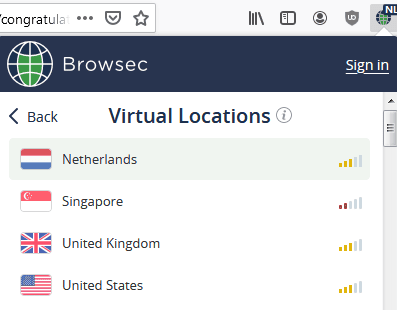 Browsec для обхода блокировок Рунета