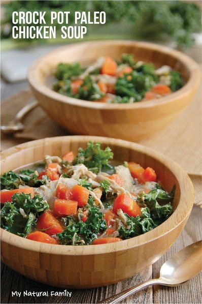 Nourishing Crock Pot Paleo Chicken & Kale Soup