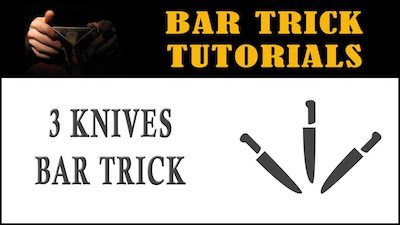 3 knives bar trick