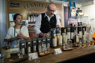 2. an exhibitor at his whisky booth (Oct 2015)