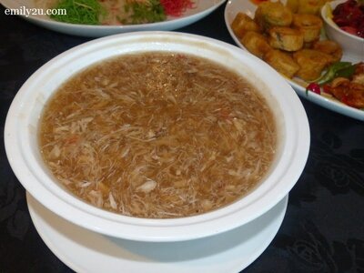 Braised Crab Meat Soup with Dry Scallop