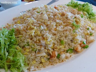 Seafood Fried Rice wrapped in Lotus Leaf