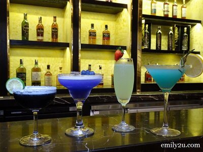 19. Cocktails (L-R): Gentlemen Black, Butterfly, Northern Light and Bluelady