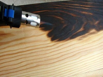 how to age wood by burning