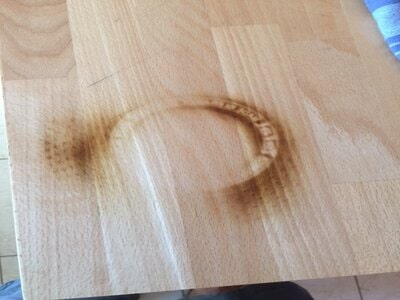 how to remove burn marks from wood table