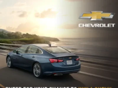 Win a new Chevy Vehicle valued up to $45K