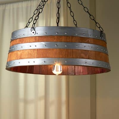 135 Wine Barrel Furniture Ideas You Can Diy Or Photos Wine Barrel Top Light