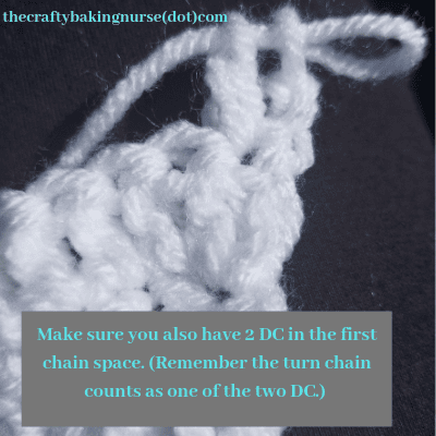 Crocheted Ripple Blanket- your turn chain and one DC count as the first 2 DC of your new row.