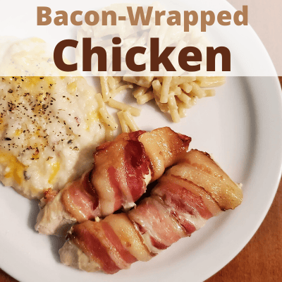 Bacon-wrapped chicken