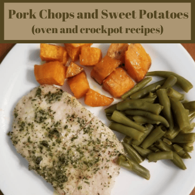 Pork chops and sweet potatoes