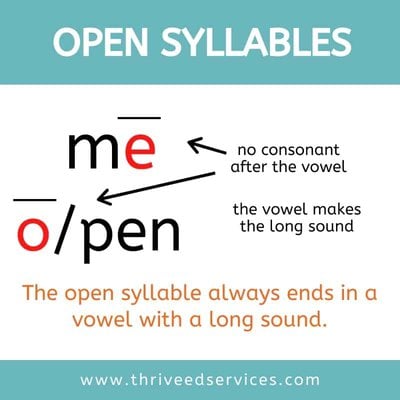 open syllables