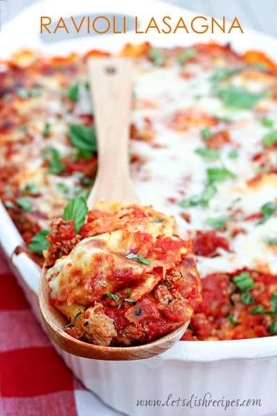 Cheesy Ravioli Lasagna