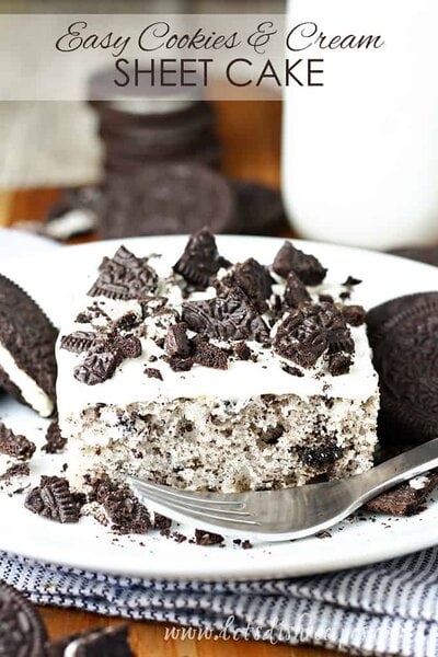 Cookies And Cream Sheet Cake Let S Dish Recipes