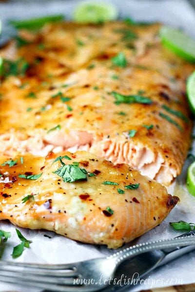 Sweet Cilantro Lime Salmon Let S Dish Recipes First, top the salmon with coconut oil and evenly distribute it. sweet cilantro lime salmon let s