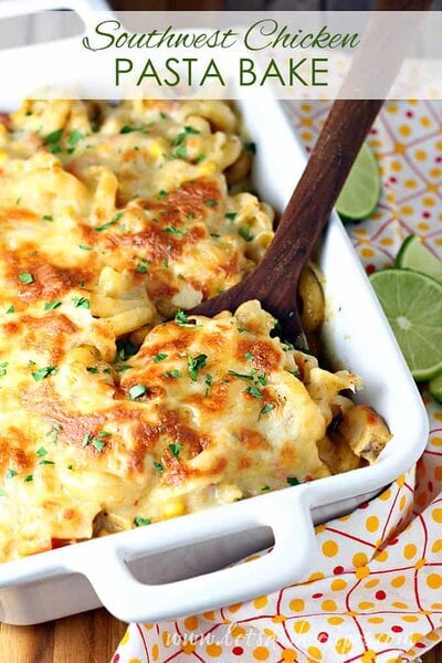 Southwest Chicken Pasta Bake Let S Dish Recipes Green chile mustard sauce and 1/4. southwest chicken pasta bake let s