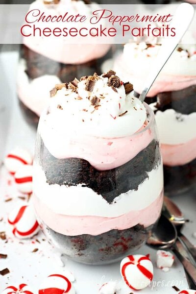 Chocolate Peppermint Cheesecake Parfaits Let S Dish Recipes
