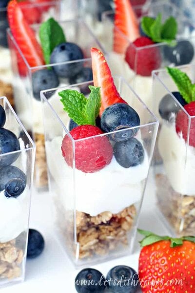 Mini Fruit And Yogurt Parfaits Let S Dish Recipes 1 activia selects parfait in your choice of flavor (i used vanilla), this variety has granola right in the lid for you to use in this recipe. mini fruit and yogurt parfaits let s