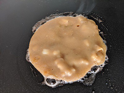 Vellai dosa cooked on tawa