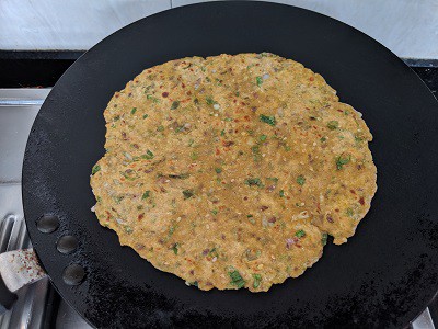 paratha is ready to serve, piping hot.
