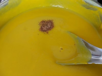 Nutmeg added to pumpkin soup recipe