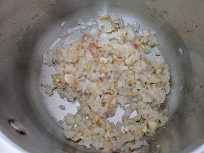 Onions and garlic sauteed in olive oil
