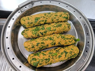 Steaming Methi Muthia