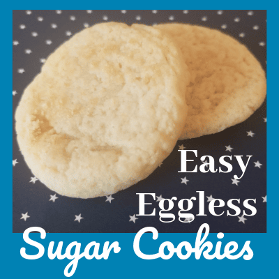 Easy eggless sugar cookies are chewy and delicious. They take about 15 minutes to make, or 5 if you're only after a cookie dough recipe to eat raw.