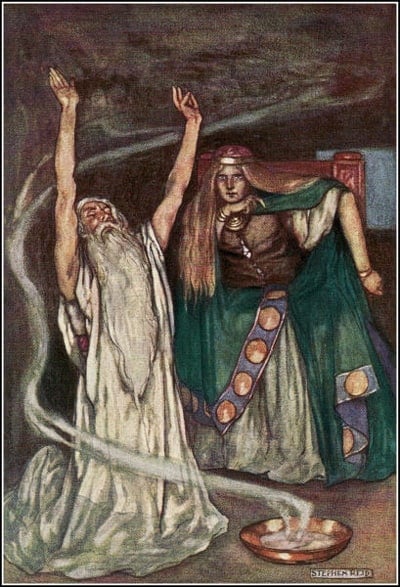 http://commons.wikimedia.org/wiki/File:Maeve%26druid.jpg